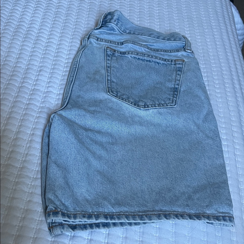 Abercrombie & Fitch Light Blue Rigid Denim Shorts